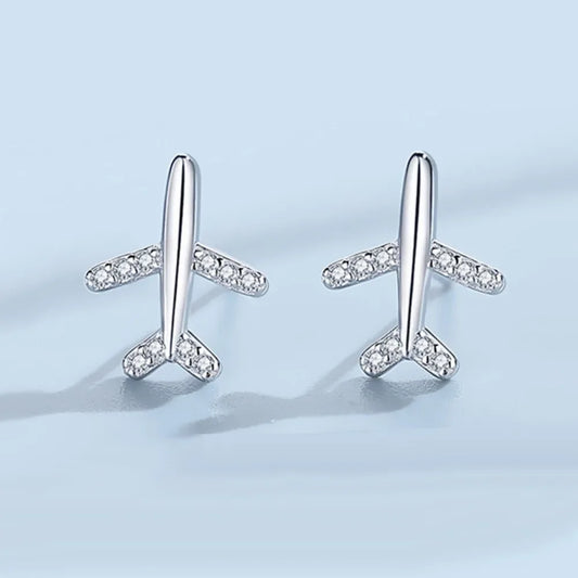 Mini Aviator Airplane Earrings