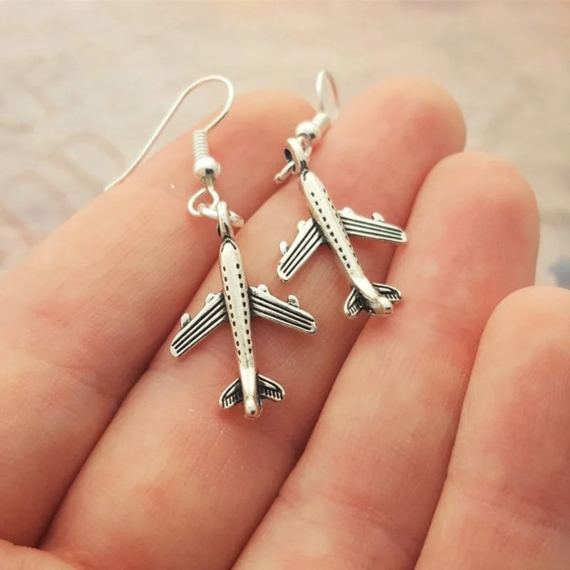 Silver Airborne Charm Earrings