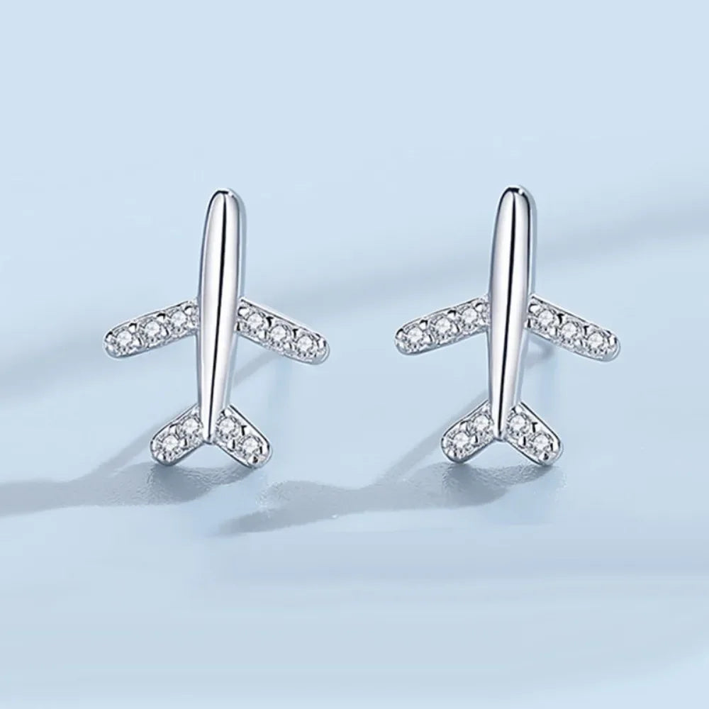 Mini Aviator Airplane Earrings