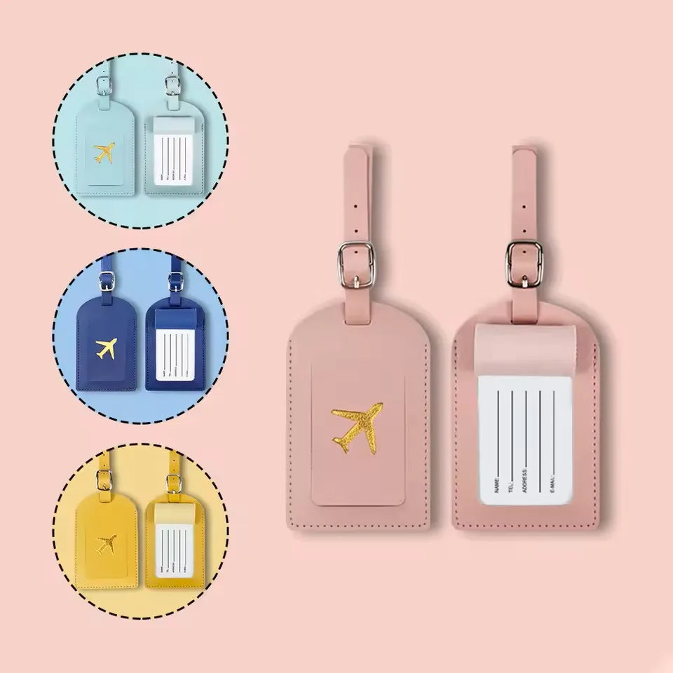 Cute Airplane Travel ID Tag