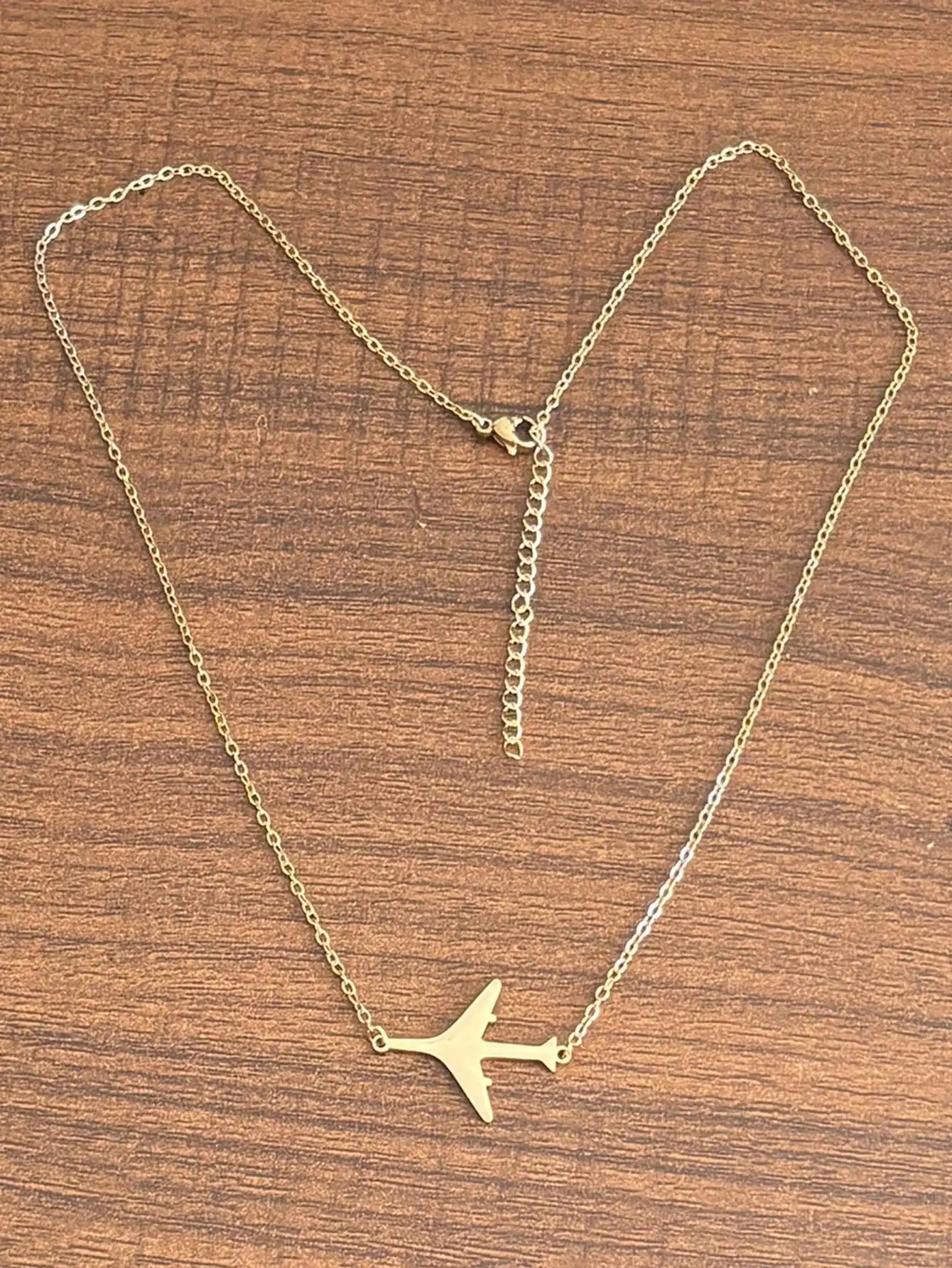 Aviator Glow 18K Gold Plated Airplane Necklace