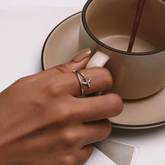 Trendy Sterling Silver Airplane Ring