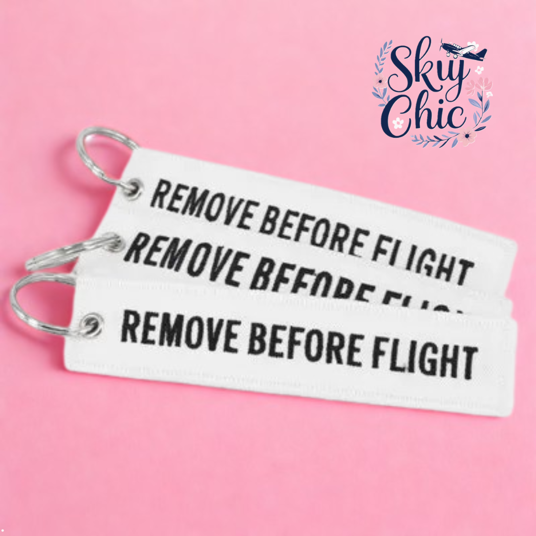 Set of 3 'Remove Before Flight' Keychains