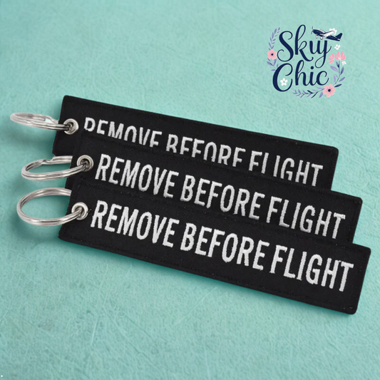 Set of 3 'Remove Before Flight' Keychains